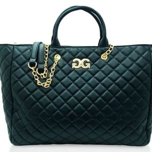 NWT!!! Elegant GILDA PARIS‎ Extra Large Quilted Black Tote Bag MSRP $199